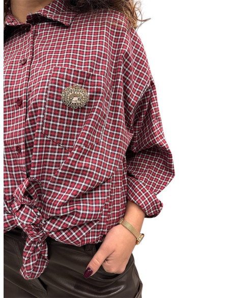 Camicia quadri spilla MOTEL