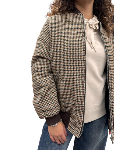 Bomber a Quadri Marrone Donna | Le Streghe