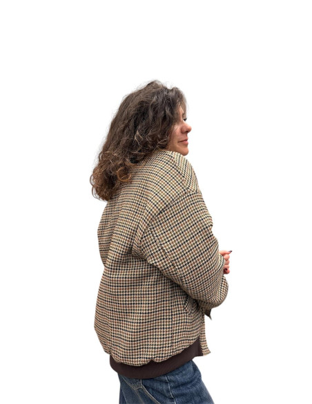 Bomber a Quadri Marrone Donna | Le Streghe