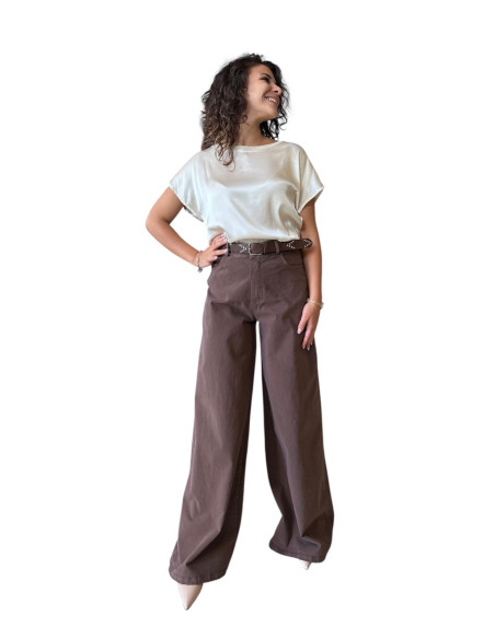 Pantalone palazzo in fustagno