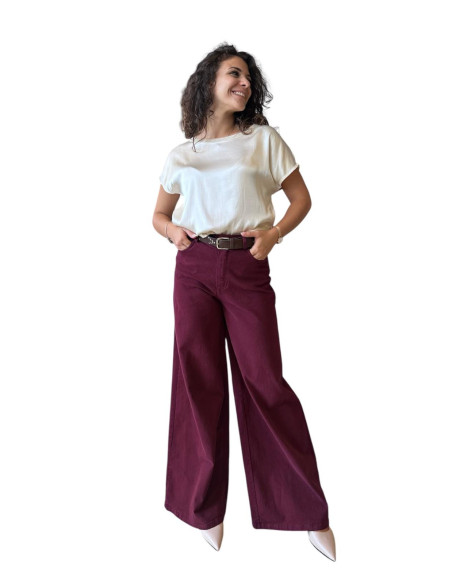 Pantalone palazzo in fustagno