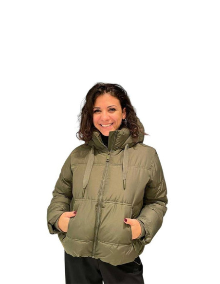 Bomber cappuccio laccetto fondo