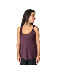 Top donna bordeaux satinato Zahjr