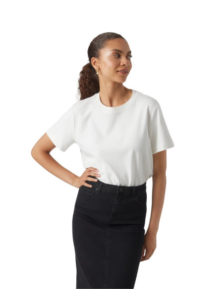 T-shirt Donna Vero Moda in felpa di cotone-bianco, nero, blu, bordeaux