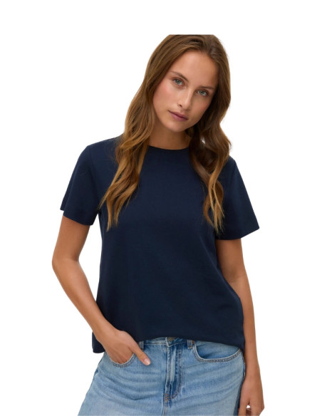 T-shirt Donna Vero Moda in felpa di cotone-bianco, nero, blu, bordeaux