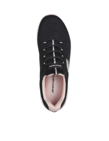 Sneakers Donna Skechers Nero Rosa Comfort