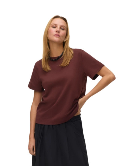 T-shirt donna Testa di Moro in felpa di 100%cotone Vero Moda