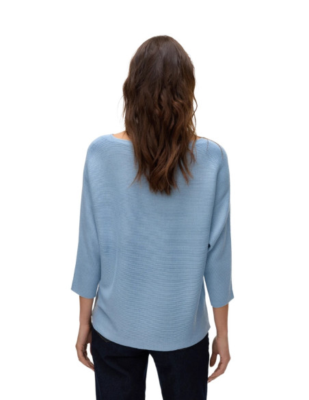 Pullover Vero Moda Celeste Scollo a Barca e Maniche Pipistrello