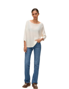 Pullover Rigato Bianco Scollo a Barca Donna – Vero Moda