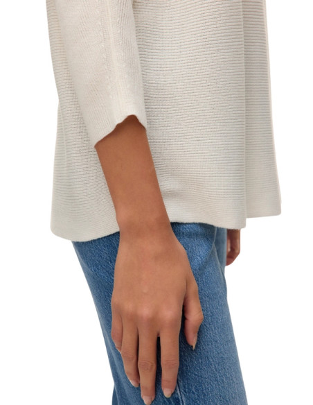 Pullover Vero Moda Bianco Scollo a Barca e Maniche Pipistrello