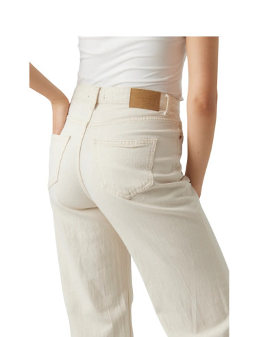 Jeans Ecrù a Gamba Ampia