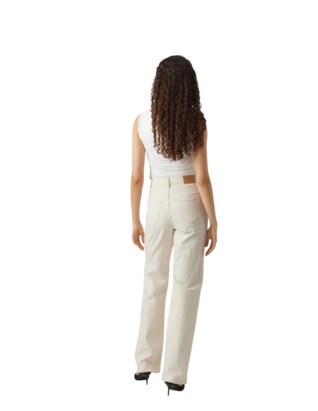 Jeans Ecrù a Gamba Ampia