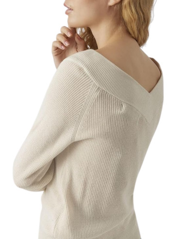 Maglioncino panna scollo V donna Vero Moda
