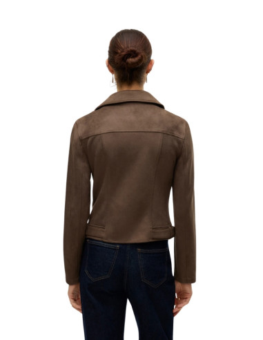 Giacca Chiodo Ecocamoscio Fango | Vero Moda