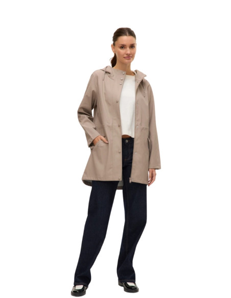 Giacca Impermeabile Donna Tortora | Cerata con Cappuccio