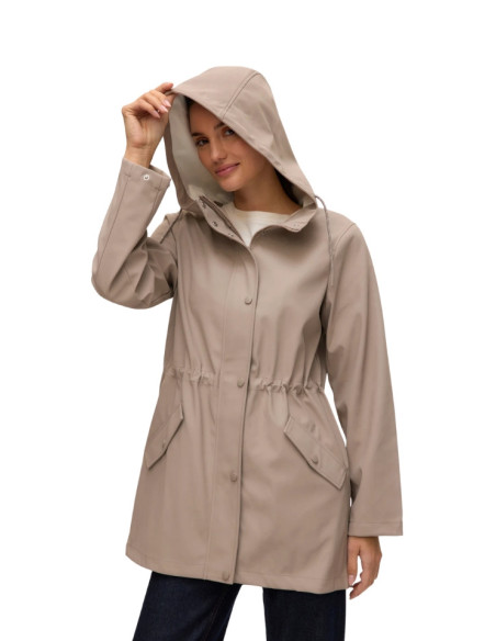 Giacca Impermeabile Cerata Tortora | Vero Moda