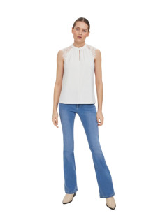 Top Manica Pizzo Moro Vero Moda