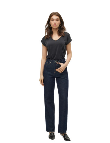 T-shirt Scollo a V Vero Moda nero in Tencel™