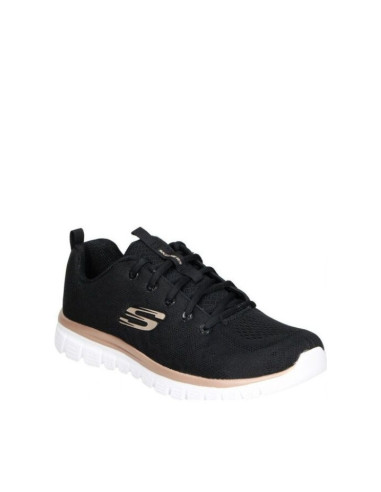 Sneakers Donna Skechers Nero Oro Comfort