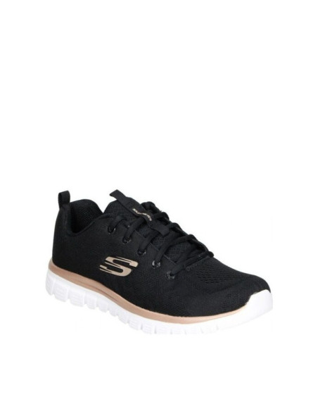 Sneakers Donna Skechers Nero Oro Comfort