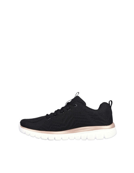 Sneakers Donna Skechers Nero Oro Comfort