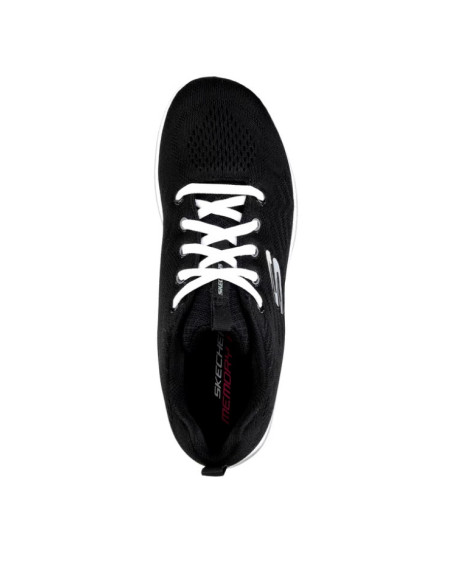 Sneakers Donna Skechers Nero Bianco Comfort