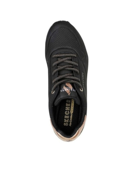 Skechers Uno Shimmer Away BLK Donna Nere