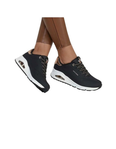 Skechers Uno Shimmer Away BLK Donna Nere