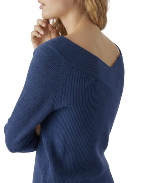 Maglioncino Doppio Scollo a V Blu Navy - Vero Moda | Soft Touch & Sostenibile