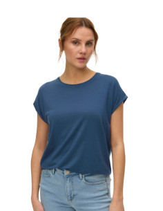 T-shirt donna denim scuro in Tencel Vero Moda