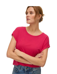T-shirt Donna Vero Moda Fucsia in Tencel
