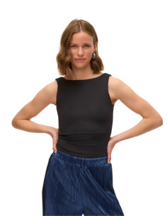 Vero Moda Top VMMILLION 2-Way Nero - Scollo Quadrato e Accollato