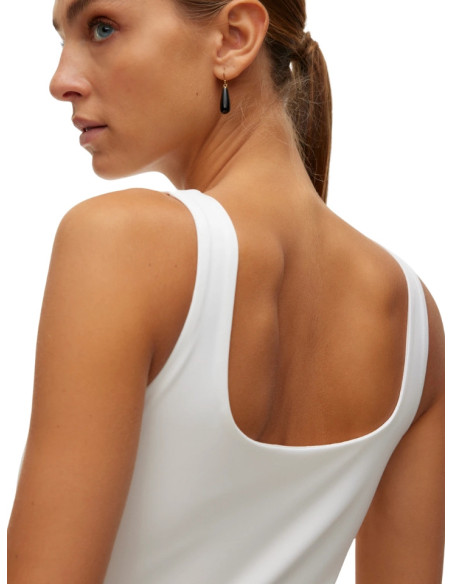 Vero Moda Top N 2-Way: Scollo Quadrato o Accollato | Bianco spalla larga