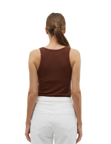 Canotta Donna a costine Marrone Cioccolato Vero Moda