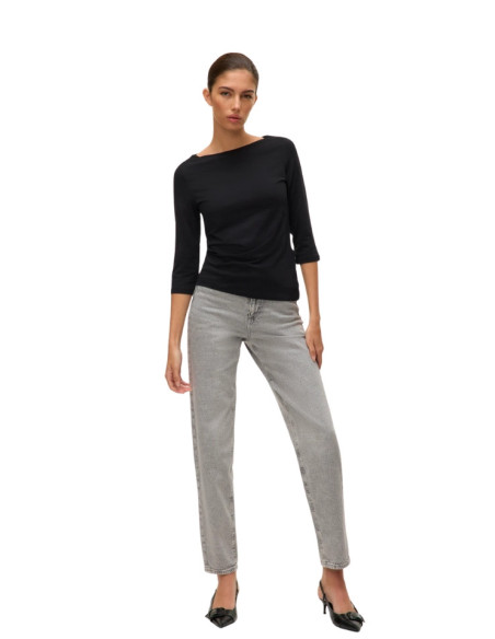 Top nero donna scollo barca Vero Moda