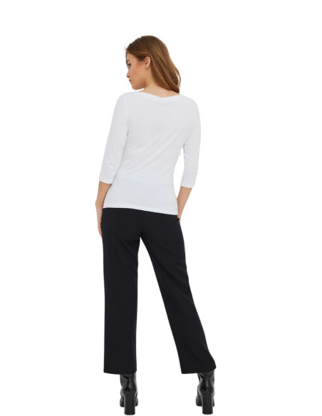 Top nero donna scollo barca Vero Moda