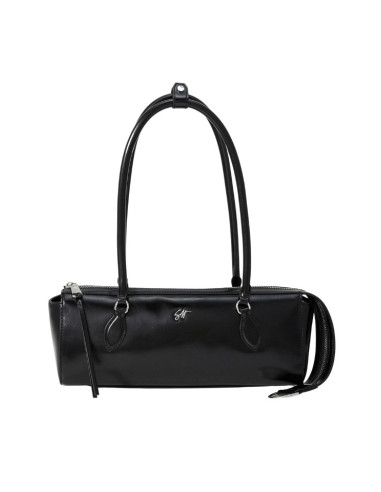 Borsa Baguette Steve Madden Midi Bag | Nera con Finitura Lucida