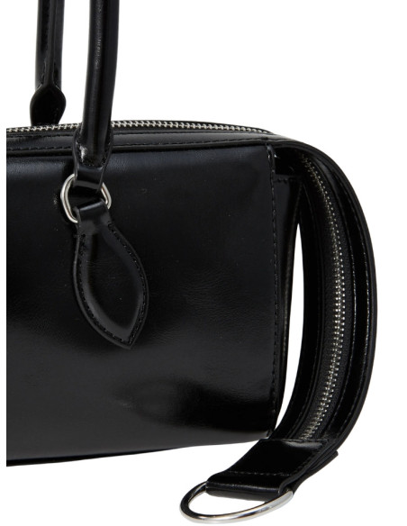 Borsa Baguette Steve Madden Midi Bag | Nera con Finitura Lucida