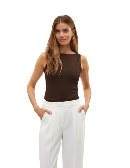 Top 2-in-1 Vero Moda Testa di Moro | Scollo Quadrato e Barchetta