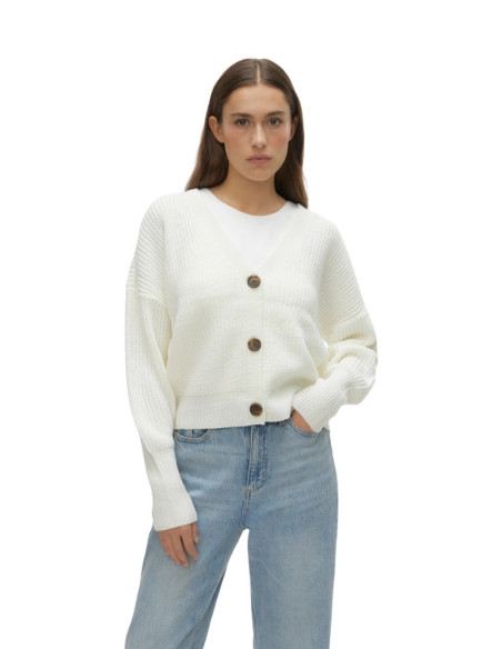 Cardigan Donna con Bottoni Tartarugati Panna Vero Moda