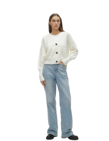 Cardigan Donna con Bottoni Tartarugati Panna Vero Moda