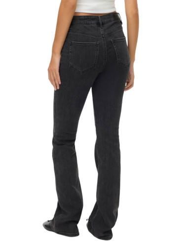 Jeans Flared Fit Denim Nero Donna