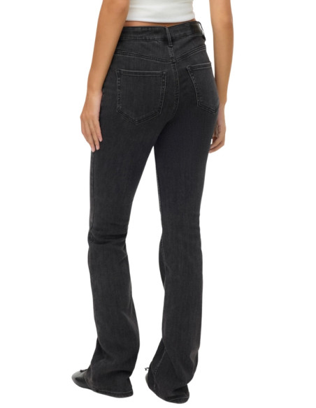 Jeans Flared Fit Denim Nero Donna
