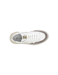 Sneakers in pelle con dettagli oro e catena - CafèNoir