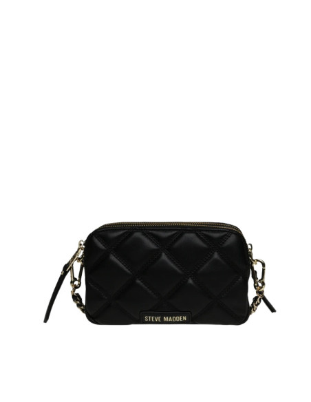 Borsa Steve Madden Nera Trapuntata Doppia Zip