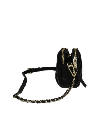 Borsa Steve Madden Nera Trapuntata Doppia Zip