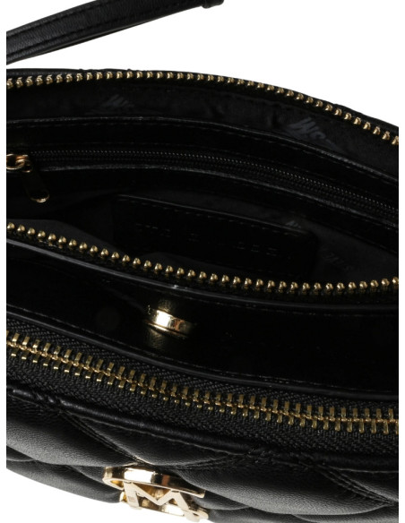 Borsa Steve Madden Nera Trapuntata Doppia Zip
