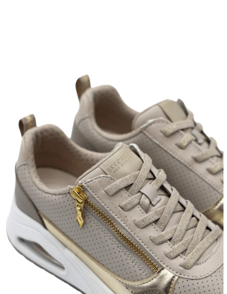Sneakers Donna Skechers Uno Taupe Oro