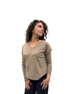 Maglioncino scollo a V con bordino