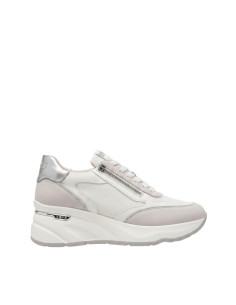 Sneakers Donna Total White Platform con Zip | Minimal Chic